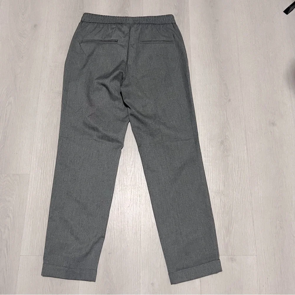 H&M Men’s Slim Fit Gray Crop Pull Up Trouser Pants NWT Pockets Business Casual